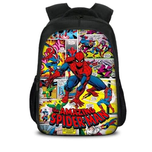 16 Inch Superhero Spider-Man Backpack Kindergarten Infantile School Bags For Boys Toddler Backpacks Children Mochila Escolar