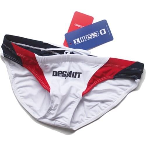 Sexy Mens Swim Briefs Desmiit Swimwear Gay Men Swimming Trunks Man Swimsuit Patchwork Low Waist Bathing Suit Bikini Shorts sunga