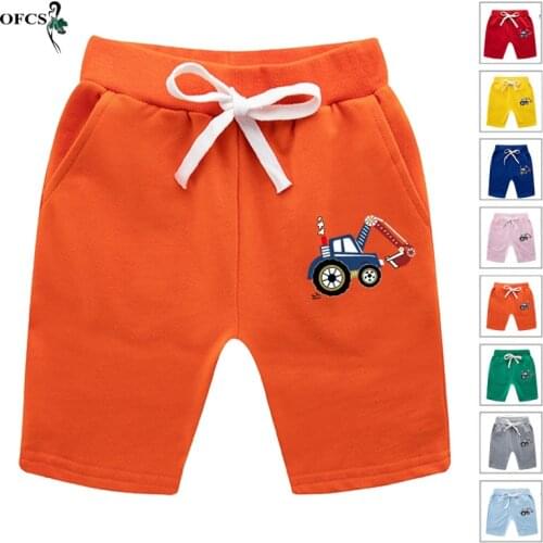 Hot Summer Boys Girls Shorts Kids Cotton Casual Beach Sports Shorts Cool Clothes Toddler Cartoon Elastic Pants Childrens Shorts