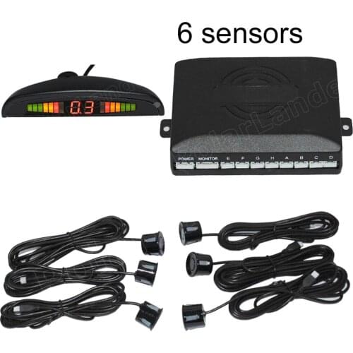 New arrival 44 colors 6 Sensors Reverse Backup Car Parking Assist sound alert System Display LED monitor radar auto Parktronic