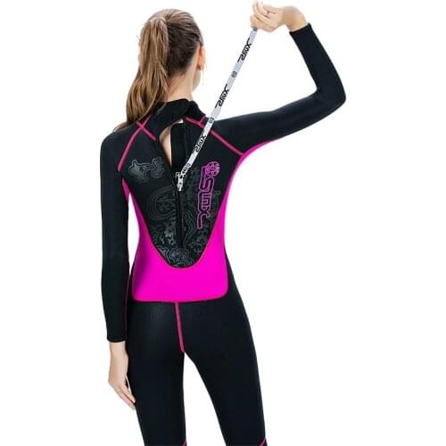 SLINX women Wetsuit 3MM neoprene Full Body Scuba diving suit for surfing spearfishing Snorkeling Sun-proof thermal swimsuit