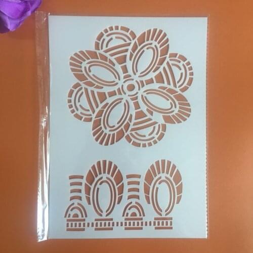 A4 29 * 21cm flower Mandala DIY Stencils Wall Painting Scrapbook Coloring Embossing Album Decorative Paper Card Template