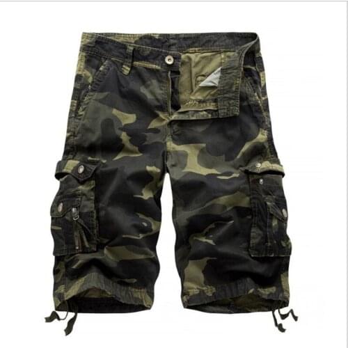 Military Camo Cargo Shorts 2020 Summer Fashion Camouflage Multi-Pocket Homme Army Casual Shorts Bermudas Masculina knee shorts