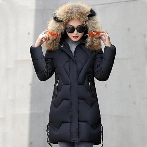 Fake Fur Parkas Women Down Jacket New 2019 Winter Coat Female Thick Snow Wear Winter Lady Clothing Female Jackets Parkas NS9092