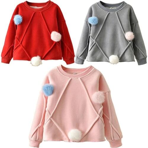 Winter Thickening Girls Sweater Casual Warm 0-6 Years Baby Kids Cute Cotton Pullovers Sweaters Clothing Mobile Phone Straps