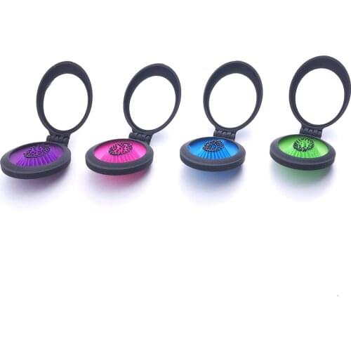 1 Pc Colorful Girls Portable Mini Folding Comb Airbag Massage Round Travel Hair Brush With Mirror Plastic Hair Accessories