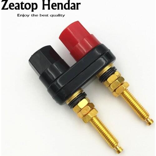 1Pcs Extended Speaker Long Banana Plugs Bingding Post Terminals Connector Dual 2-way Banana Plug Socket for Speaker Amplifier