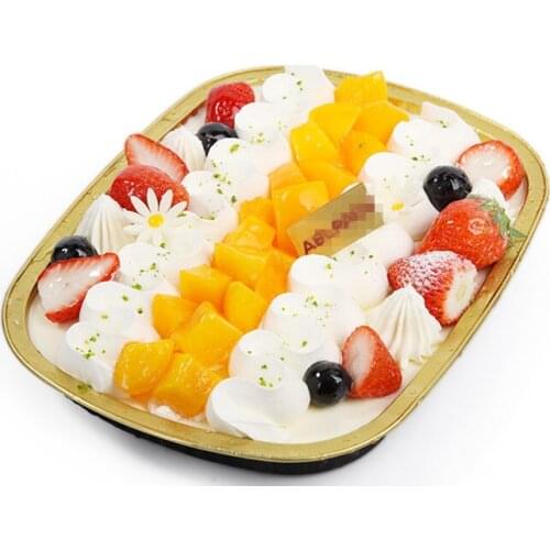 10pcs High quality 850ml aluminum foil tin paper baking cream cake mold fruit cheese pizza dessert packaging cup with clear lids