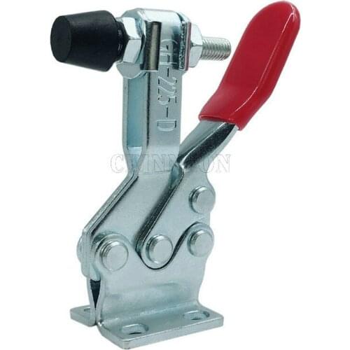 100Pcs/Lot High Quality Vertical Type GH-225D Toggle Clamp Galvanized Iron 227KG Holding Capacity Quick Release