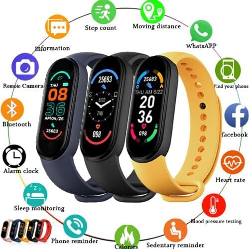 2021 M6 Smart Watches Men Women Bluetooth Smartwatch Heart Rate Monitor Sports Fitness Bracelet For iPhone Xiaomi Android Watch