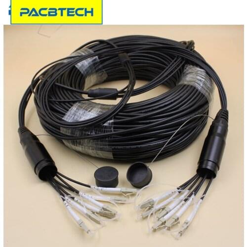 6 core Armored Fiber Patchcords LC-LC Multimode 6FibersMM Armored Optical Fibre Jumper Cable 250M DVI Fiber externder