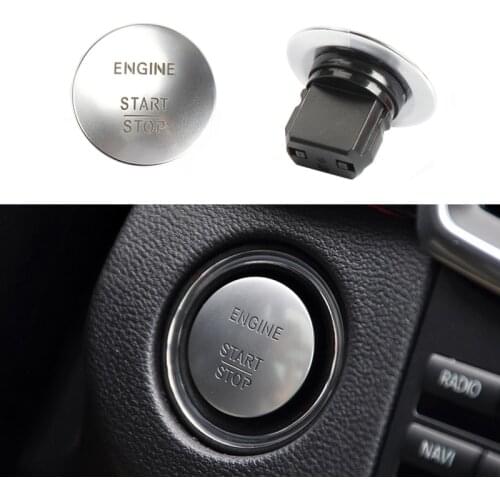 Car Keyless One-Key Start Button Switch Go Engine Start Stop Button Switch for Mercedes-Benz C/E/GLC Class W204 W205 W212
