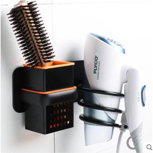 Hair Dryer Holder Hair Blow Dryer Holder Dryer Organizer Rack Stand Adhesive Storage Cup Bathroom Shelf Hanging Zotobon Metal