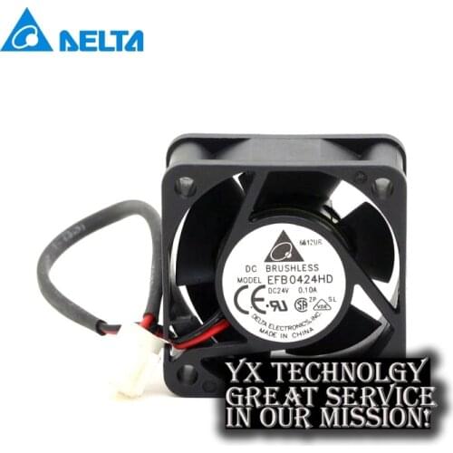 For Delta 40*40*20mm EFB0424HD double ball 4020 24V 0.1A 4CM 40mm inverter cooling fan