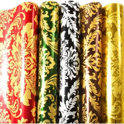 European Luxury Glitter Wallpaper For Walls Roll 3D Damask Floral Gold Foil Wallpapers For Living Room Background Papel De Pared