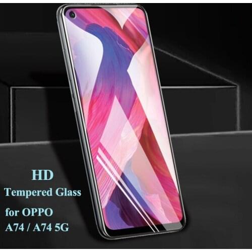 HD Tempered Glass For OPPO A74 5G Phone Screen Protector for OPPO A74 4G 5G 9H Safety Full Cover Clear Protective Front Film