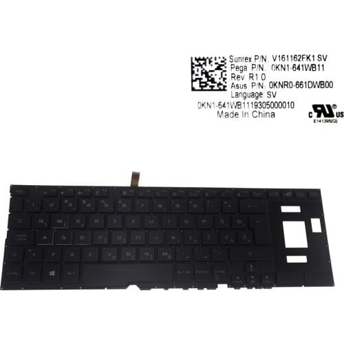 WB SV Croatian backlit keyboard for Asus ROG Zephyrus S GX531GM GX531GS GX531GV GX531GW GX531GX notebook PC keyboards V161162FK1