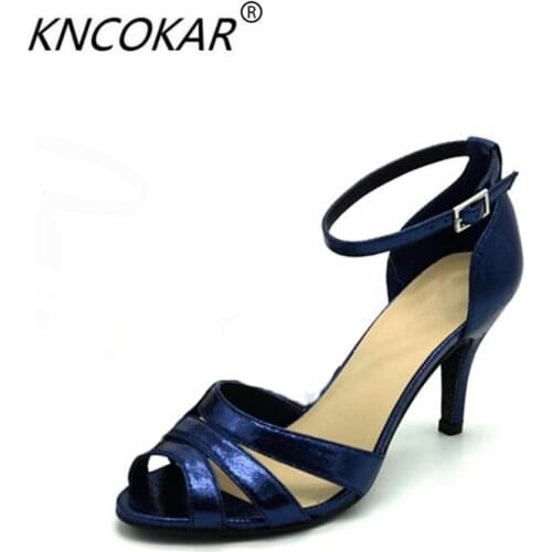KNCOKAR In the summer of 2018, womens shoes with womens shoes will appear thin and classic blue