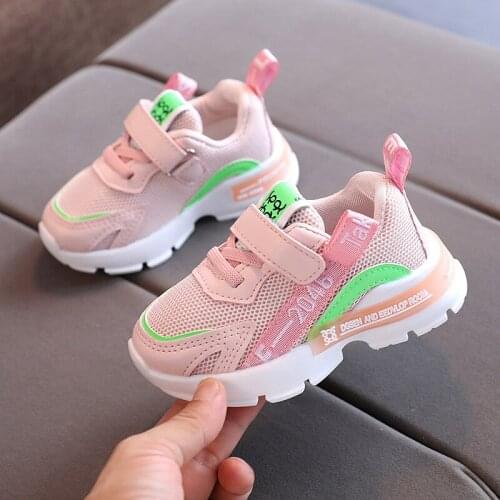 Children Sport Shoes Spring Autumn Fashion Breathable Kid Boy Net Casual Shoe Girl Anti-Slippery Sneaker Baby Slip Toddler Shoes