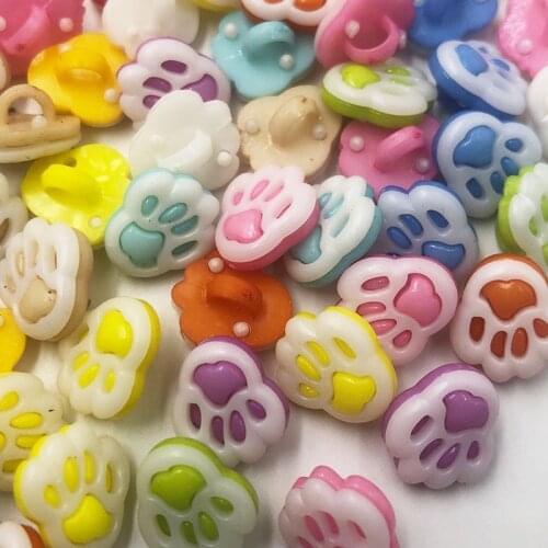 100 pcs 1 Holes round plastic Buttons Mixed Painted Design Decoration Clothing Accessories Sewing Buttons PT30