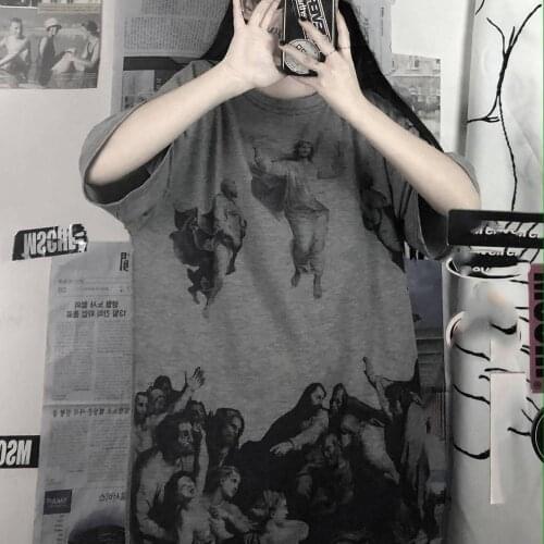 2020 Cool Japan Tshirt Streetwear Loose Summer T Shirt Women Harajuku Punk Short Sleeves T-shirts Tops Tee Hip Hop Tshirts Girls