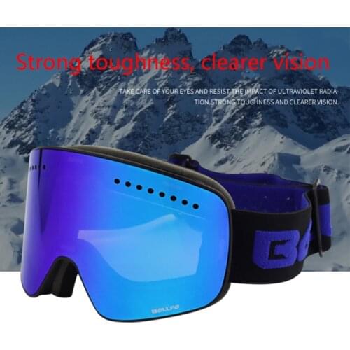 Ski Goggles with Magnetic Double Layer Detachable Lens Skiing Anti-fog UV Snowboard Eye Protection Ski Sunglasses