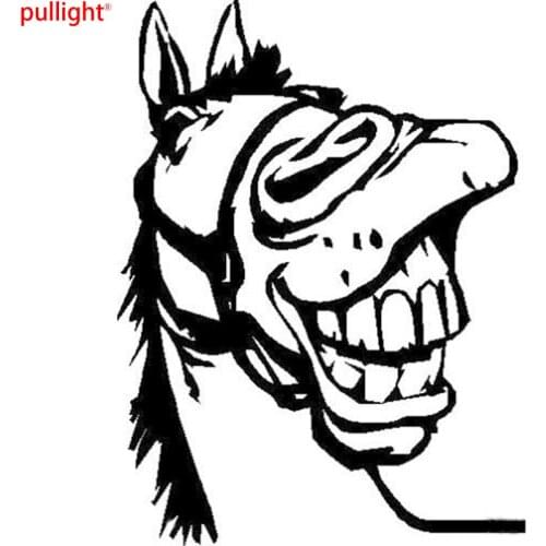 HORSE HEAD FUNNY CAR DECAL STICKER Motorcycle SUVs Bumper Car Window Laptop Car Stylings