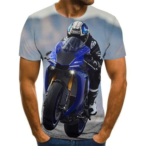2021 New Racer Graphic T-shirt 3d Punk Style Mens T-shirt Summer Fashion Tops Motorcycle T-shirt Mens Plus Size Streetwear