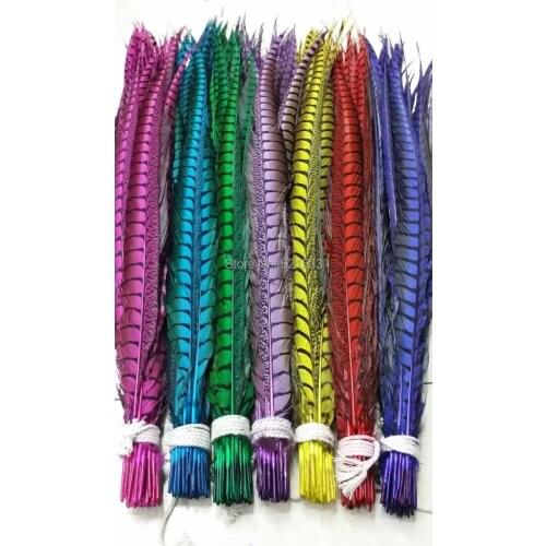 New!50Pcs/Lot!14-16inches 35-40cm long Multicolor Lady Amherst Pheasant Tail feathers, Lady Amherst Feathers for Hats&crafts etc