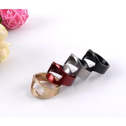 Mini bottle opener stainless steel ring opener to open beer bottles colorful ring beer opener remover kitchen gadgets bar tools