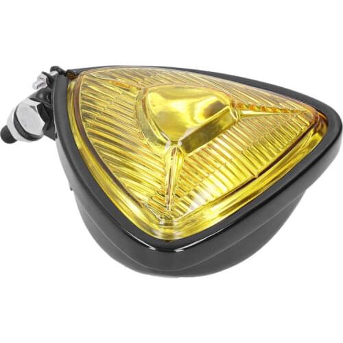 Headlight 12V 55W Headlight Yellow Lens Black Housing Fit for All Retro Motorcycles ATVs Headlight