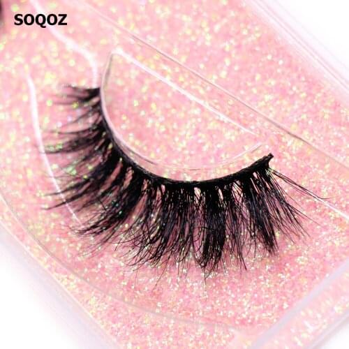 Makeup Eyelashes 3D Mink Lashes Fluffy Soft Wispy Volume Natural Cross Eyelash Extension Reusable Lashes Mink False Eyelashes