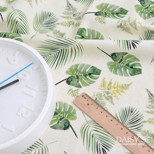 Retro Vintage Linen Printed DIY Home Textile Decoration Fabric Printing Leaf for Bag Hand Dyed Furinture Cover Patchwork Making