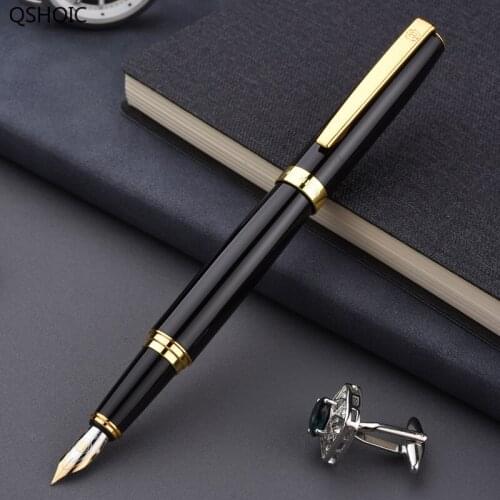 Fountain Pen with Box Writing Calligraphy Signature Painting Adult Students Stainless Steel Pen Body Fountain Pen