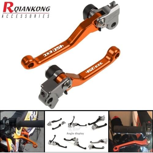 Motorcycle Dirt Bike Brake Clutch Levers Motorcross CNC Alunimun handle levers For 450EXC 2005-2018 2017 2016 2015 2014 2013
