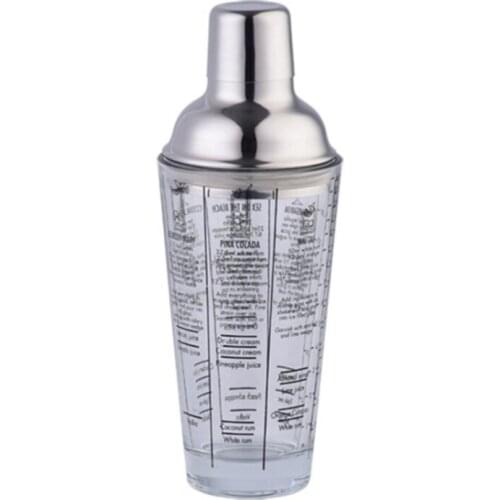 Martini Cocktail Shaker with Scale Glass Champagne Wine Beverage Mixer Shaker Bottle for Bar Fruit Juice Snow Mixing Use