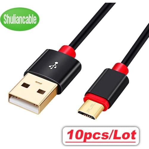 Clearance sale Micro USB Cable 10pcs/lot 1m 1.5m 2m 3m fast charging gold plated cable for Andriod Micro usb Cable