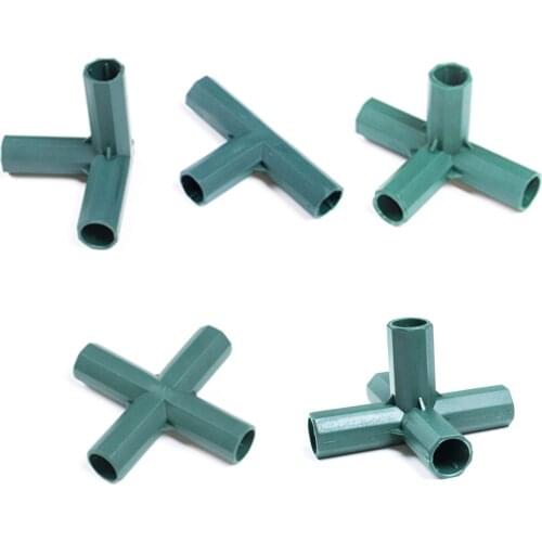 6Pcs Connectors Accessories Garden Tools Connecting Pipe Plant Bracket Easy To Use Strong And Durable Gardening Greenhouse Joint