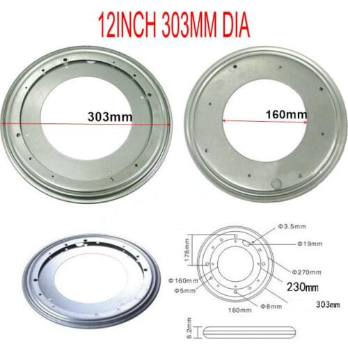 HQ 12INCH (300MM) TV Rack Desk Tool Full Ball Bearing Swivel Plate Lazy Susan Turntable