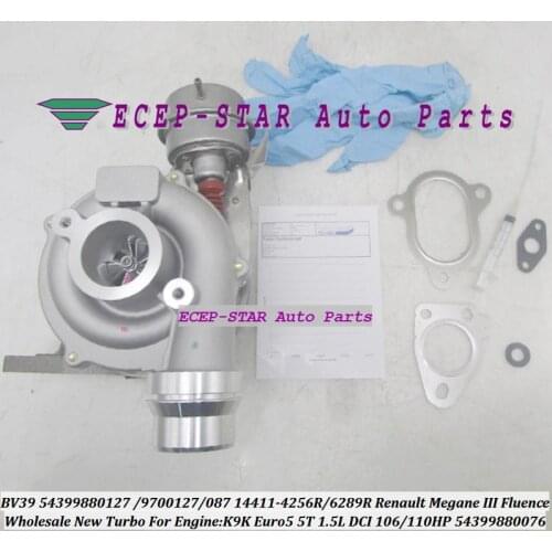 BV39 54399700127 543999800127 14411-4256R 14411-6289R turbo turbocharger for Renault Megane III 3 Fluence 1.5L DCI K9K Euro5 5T