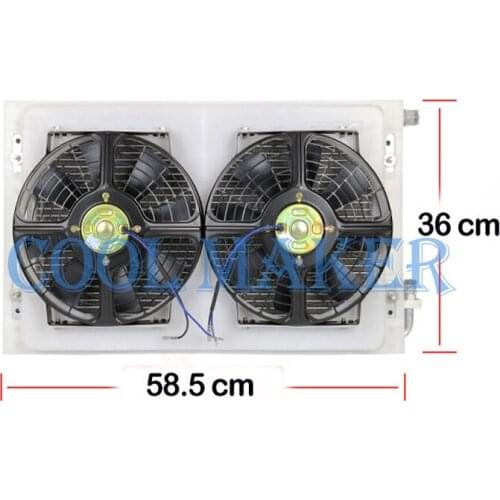 Auto universal air conditioner condenser unit cooling fan assembly parts refitted trucks