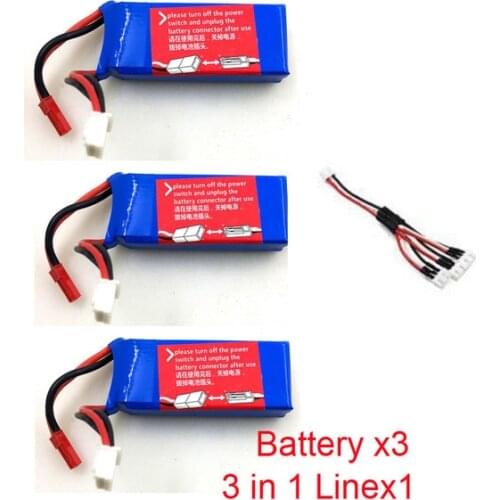 In Stock) XK X520 RC Airplane Battery + Charger Line Spare Parts Accessories Lipo Battery