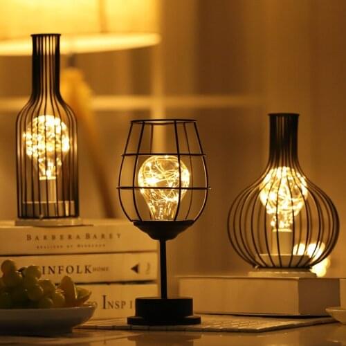 Explosive creative night light ins girl heart led iron night light red wine glass red wine bottle gift decorative light
