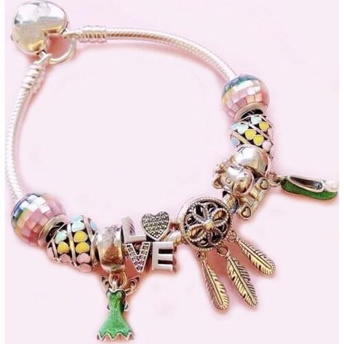 XIAOYI jewelry 2020 high quality store 100% 925 pure silver Love colorful dream Summer confessions dream free shipping bracelet