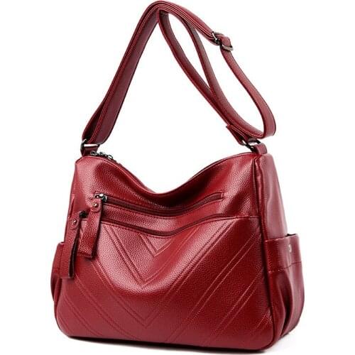 Genuine leather Women handbag 2019 New Classic casual fashion female hand bag messenger bag Ladies Hand Bags Luxury Ladies C1232