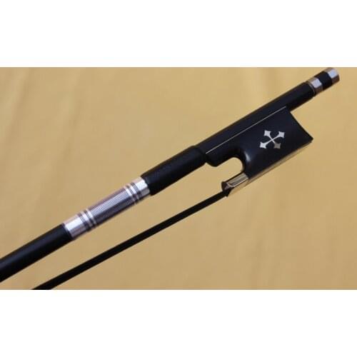 1pc carbon fiber violin bow high-end violin bow natural black ponytail color shell inlaid tail library