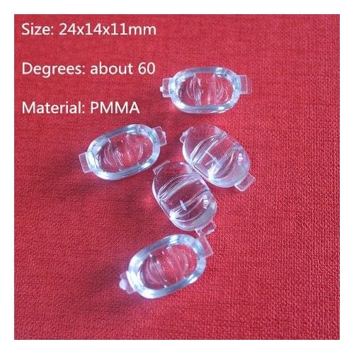 10 pcs peanuts lens 24x14x11mm street light lens 60 degrees