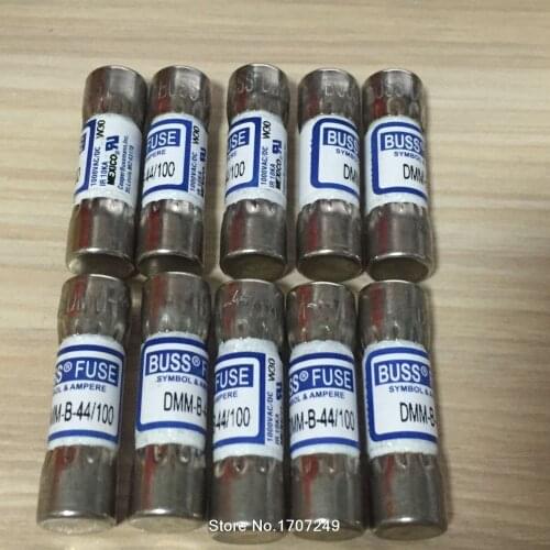 10pcs/lot US BUSSMANN Fuse BUSS FUSE DMM-B-44/100 DMM-44/100 10x35mm 1000V 0.44A 440mA for FLUKE Multimeter Instrument Fuse