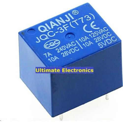 10pcs Original JQC-3F(T73)-5VDC JQC-3F(T73)-12VDC JQC-3F(T73)-24VDC T73 5FEET QianJi Power relay