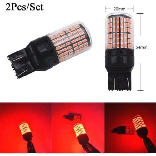 2Pcs T20 7443 3014 144SMD Red LED Canbus Tail Brake Flash Strobe Stop Light Bulb 7440 RED LED Lights